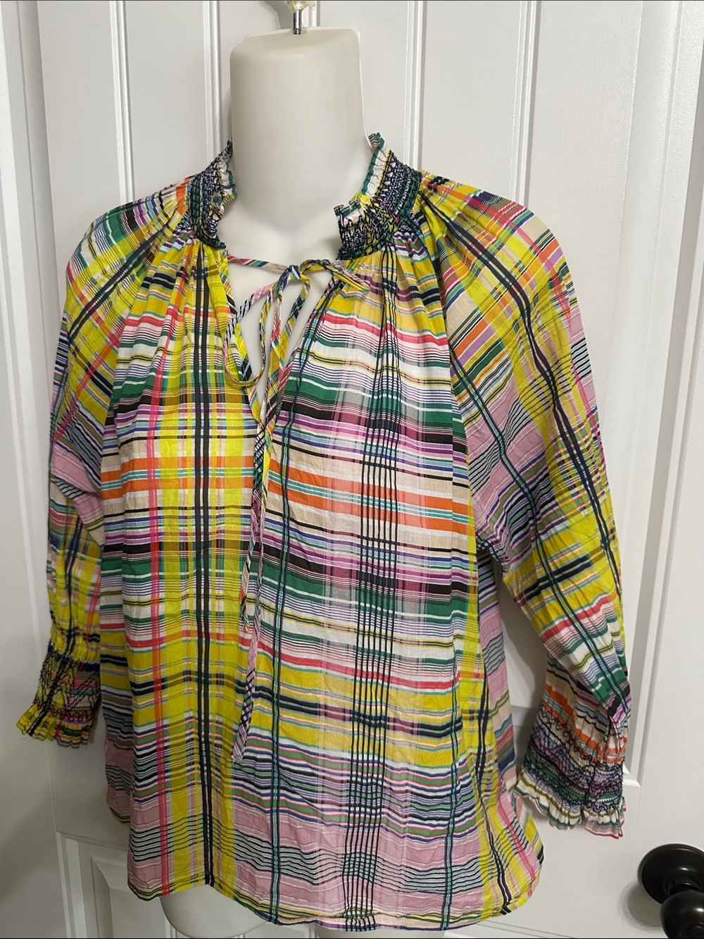 Vilagallo Plaid Shirt Top size 38